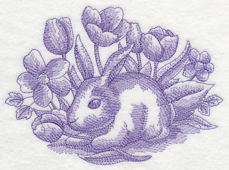 Bunny In Tulips (Toile)