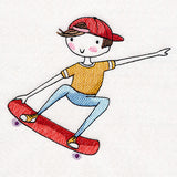 High-Flying Kiddo on Skateboard