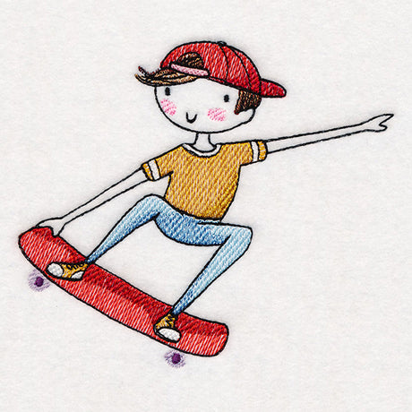 High-Flying Kiddo on Skateboard