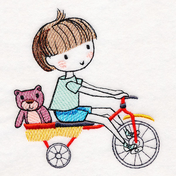 Cycling Little Brother & Teddy