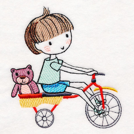 Cycling Little Brother & Teddy