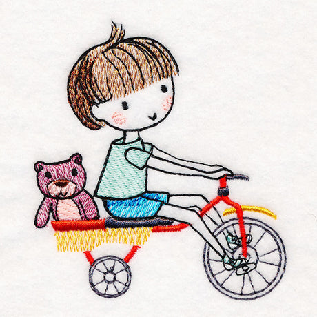 Cycling Little Brother & Teddy