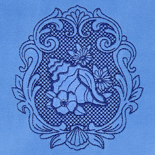 Coastal Shells & Flowers Cameo