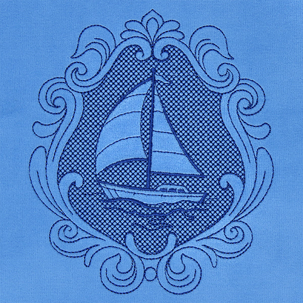 Coastal Sailboat Cameo