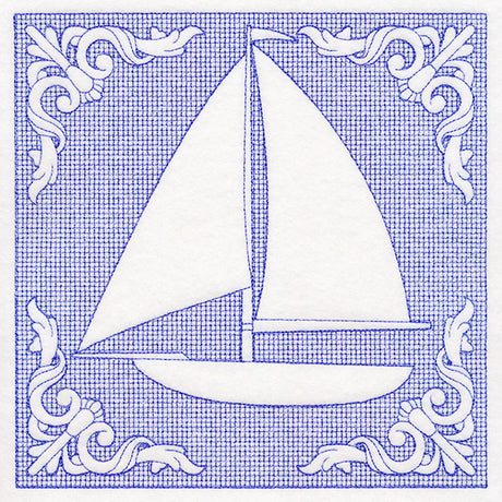 Nautical Adventures Sailboat (Trapunto)