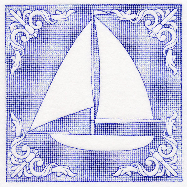 Nautical Adventures Sailboat (Trapunto)