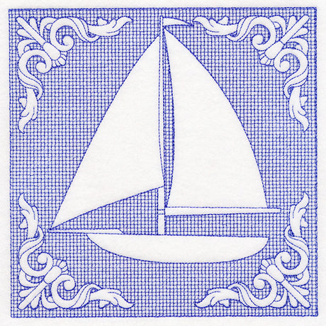 Nautical Adventures Sailboat (Trapunto)