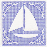 Nautical Adventures Sailboat (Trapunto)