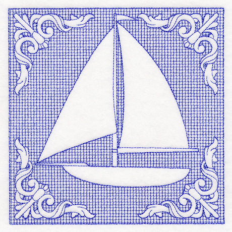 Nautical Adventures Sailboat (Trapunto)