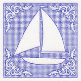 Nautical Adventures Sailboat (Trapunto)
