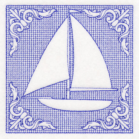 Nautical Adventures Sailboat (Trapunto)