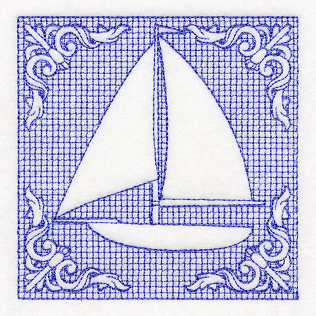 Nautical Adventures Sailboat (Trapunto)