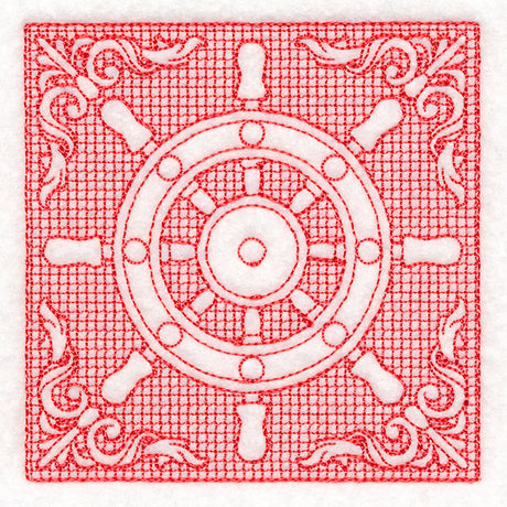 Nautical Adventures Ship's Wheel (Trapunto)