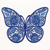 Free-Flying Delft Blue Butterfly (In-the-Hoop)