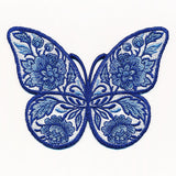 Free-Flying Delft Blue Butterfly (In-the-Hoop)
