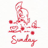 Country Chicken on Sunday (Redwork)