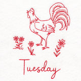 Country Chicken on Tuesday (Redwork)