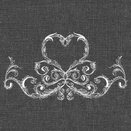 Baroque Heart Border (Whitework)