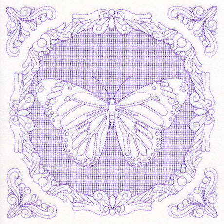 Nature's Cameo - Monarch Butterfly (Trapunto)