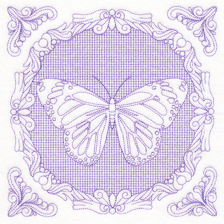 Nature's Cameo - Monarch Butterfly (Trapunto)