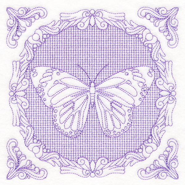 Nature's Cameo - Monarch Butterfly (Trapunto)