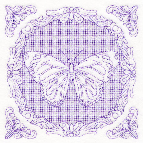 Nature's Cameo - Monarch Butterfly (Trapunto)