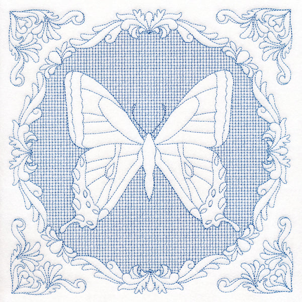 Nature's Cameo - Tiger Swallowtail Butterfly (Trapunto)