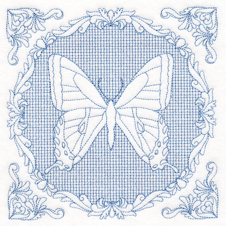 Nature's Cameo - Tiger Swallowtail Butterfly (Trapunto)