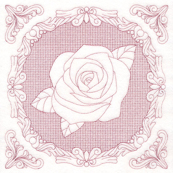 Nature's Cameo - Rose (Trapunto)