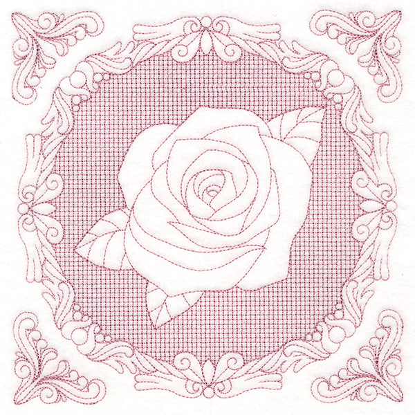 Nature's Cameo - Rose (Trapunto)