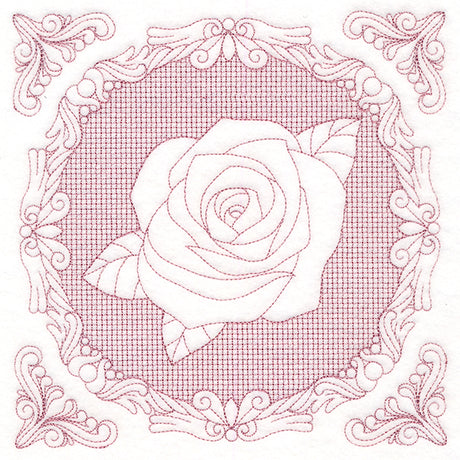 Nature's Cameo - Rose (Trapunto)