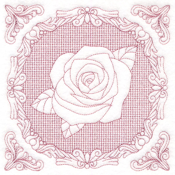 Nature's Cameo - Rose (Trapunto)