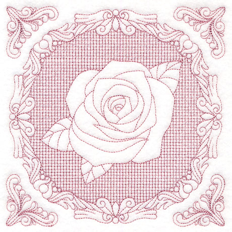 Nature's Cameo - Rose (Trapunto)