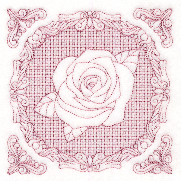 Nature's Cameo - Rose (Trapunto)