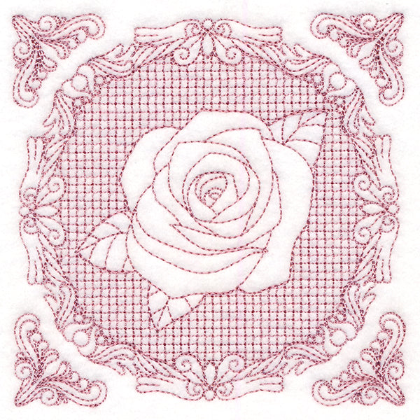 Nature's Cameo - Rose (Trapunto)