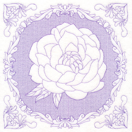 Nature's Cameo - Peony (Trapunto)