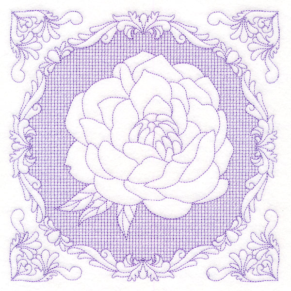 Nature's Cameo - Peony (Trapunto)