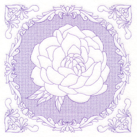 Nature's Cameo - Peony (Trapunto)