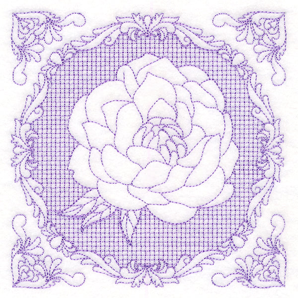 Nature's Cameo - Peony (Trapunto)