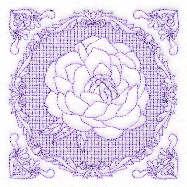 Nature's Cameo - Peony (Trapunto)