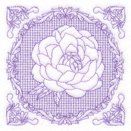 Nature's Cameo - Peony (Trapunto)