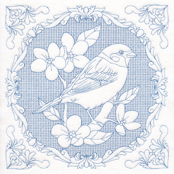 Nature's Cameo - Sparrow (Trapunto)