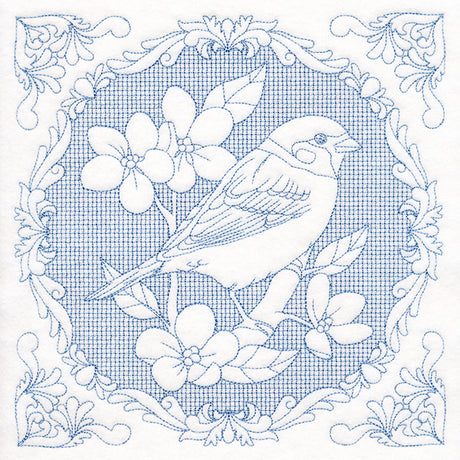 Nature's Cameo - Sparrow (Trapunto)