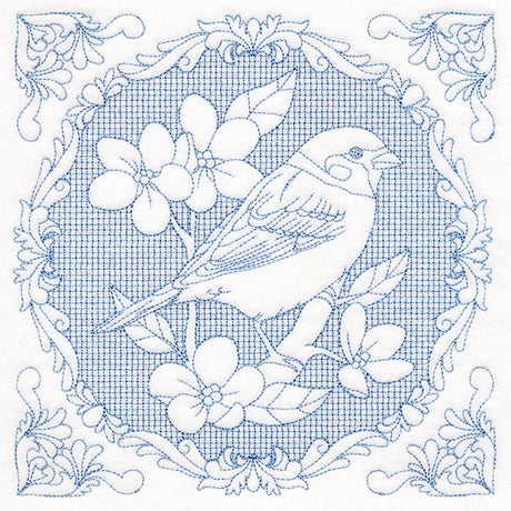 Nature's Cameo - Sparrow (Trapunto)