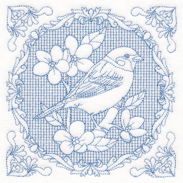 Nature's Cameo - Sparrow (Trapunto)