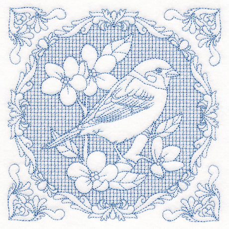 Nature's Cameo - Sparrow (Trapunto)