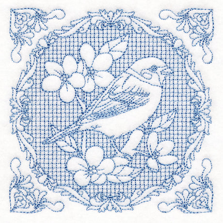 Nature's Cameo - Sparrow (Trapunto)