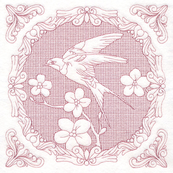 Nature's Cameo - Swallow (Trapunto)