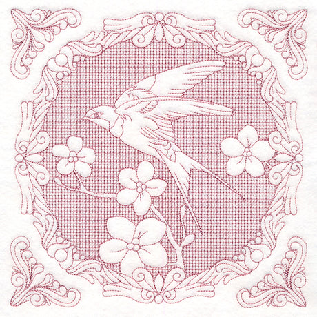 Nature's Cameo - Swallow (Trapunto)