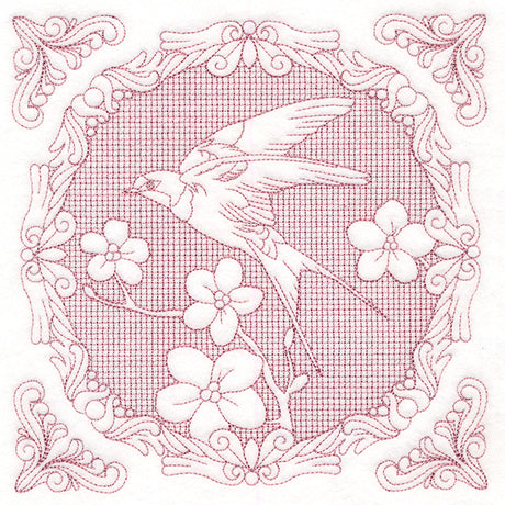 Nature's Cameo - Swallow (Trapunto)